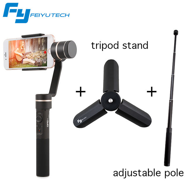 FeiyuTech SPG c 3-Axis Gimbal Handheld Smartphone Stabilizer for  iPhone/Xiaomi/Samsung S7 Zoom Button Selfie Stick