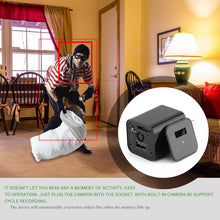 HD 1080P Hidden Camera USB Wall Charger Wireless Home Security Covert Camcorder Adapter Support Max 32GB TF Card (Not included SD card)