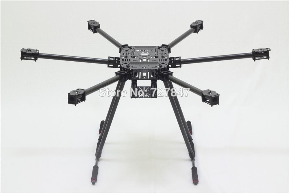 ZD850 Full Carbon Fiber ZD 850 Hexa-Rotor Frame Foldable Arm Hexacopter Frame Kit with Unflodable Landing Gear for FPV