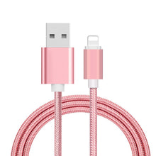 For iPhone 7 6 5 Robotsky 8 Pin Metal Braided Wire Sync Data Charger USB Cable for iPhone 7 6 6s Plus 5 5s iPad 4 mini 2 3 Air 2