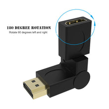 Robotsky HDMI Male to HDMI Female Cable Adapter Connect Extender HDMI 1.4 For 1080P HDTV 180 360 Degree Angle Rotating Converter