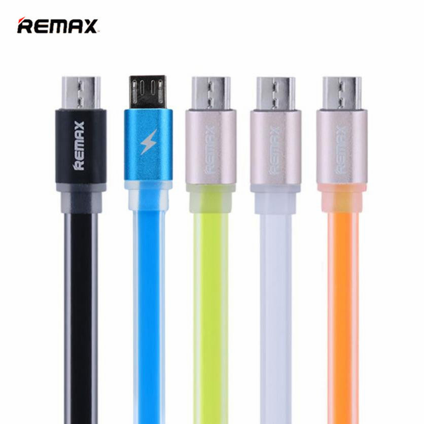 2017 REMAX Universal Noodle Colorful Micro USB Data Cable Sync Cable For Cellphone Android Retail Package USB Charger Cable