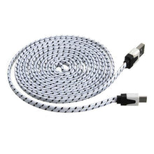 3M 2017 Fabric Braided Flat Micro USB Charger Data Cable For Tablet Cellphone USB Charge Cable For Samsung Cable