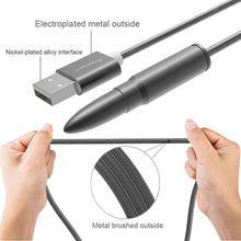 High Quality USB Cable For iphone 6 5 Quick Charging Charger Cabo For iphone iPad Air iPod Fashion Metal Jacket With Bullet Head