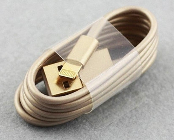 iPhone 6 6 Plus iOS8 Luxury Gold 3feet 8Pin USB Data Sync Charger Cable iPhone5 5S 5C iPod Nano