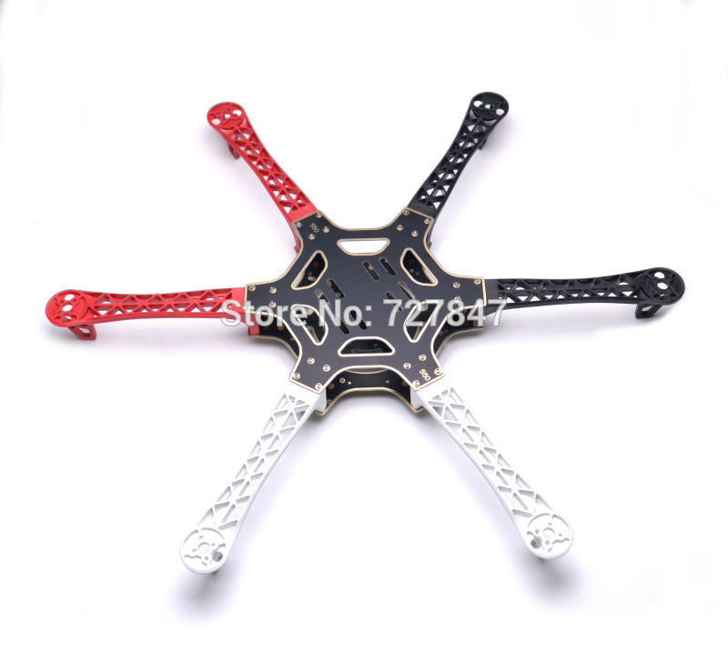 F550 Hexa-Rotor Air Frame FlameWheel Kit 550 mm for KK MK MWC MultiCopter Hexacopter UFO Heli