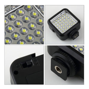 Wansen W36 LED Video Light Lamp lighting 6500K DC 3.7V 36 LEDs for Nikon Canon DV Camcorder Camera