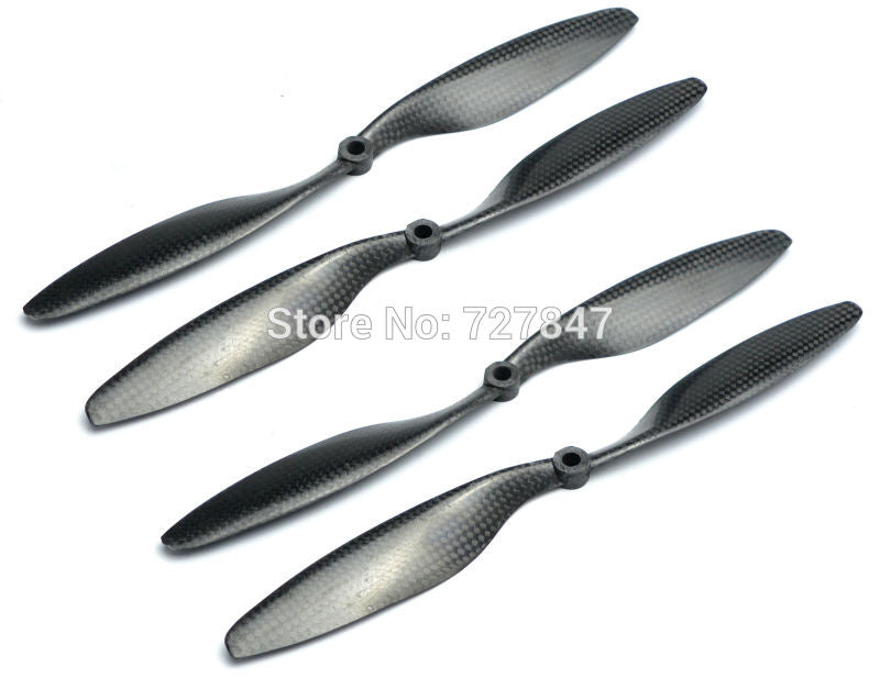 2Pairs 10x4.5 3K carbon fiber propeller 1045 props shortcomings four rotor flying saucer Hexacopter for Selflock motor