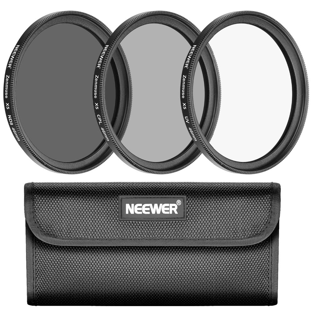 Neewer for DJI Zenmuse X5 X5R Camera/Inspire 1 PRO, RAW Quadcopter Filter Kit: UV+CPL+ND8 filter
