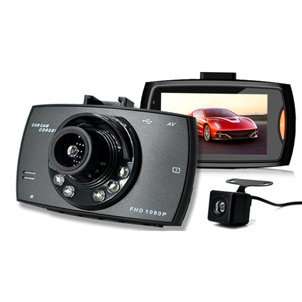 2.45 Pouces Dash Cam Double Lentille Voiture DVR Caméra
