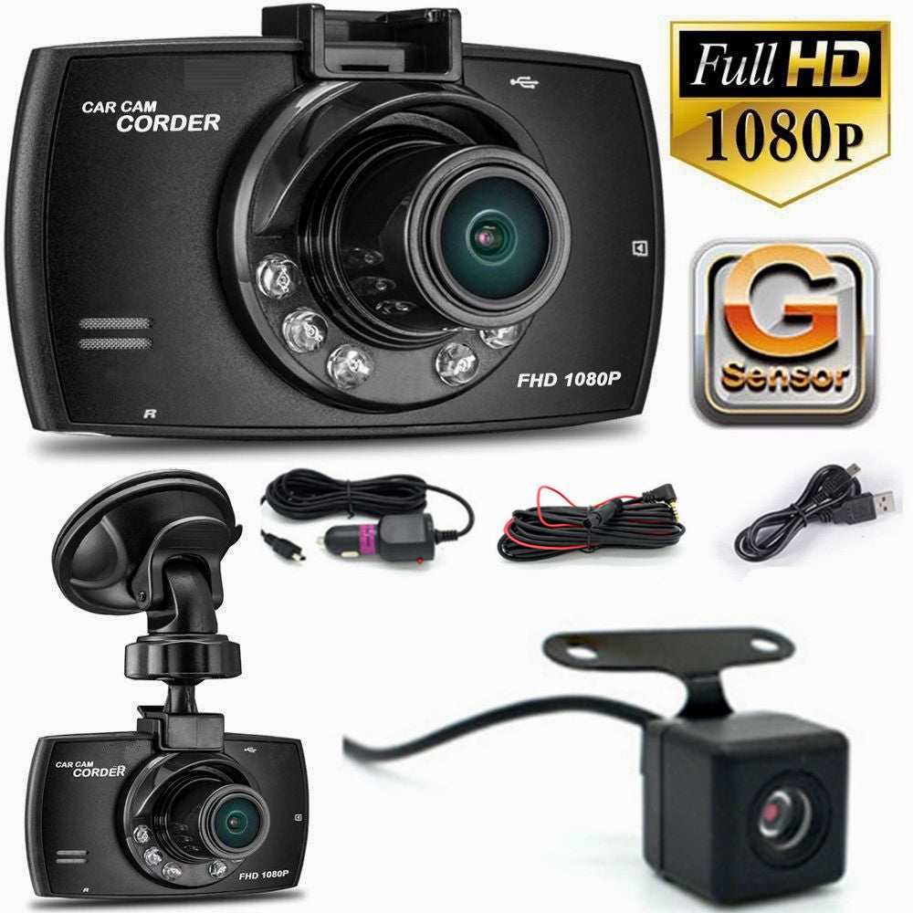 DP Video DVR140 Dual Camera DashCam with GPS and Looped Recording