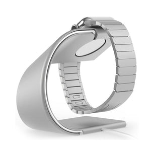 Apple Watch Stand Cradle U Shaped iWatch Charging Dock Station Sturdy Watch Platform Holder (Silver)