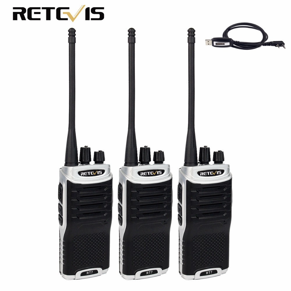3pcs Retevis RT7 Talkie Walkie 5W UHF 400-470MHz Radio Amador CTCSS/DCS FM Radio Handy 2 Way Radio Amateur